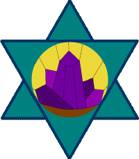 Our logo a Amathyst Crystal in a 6 pointed star